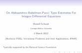 On Aleksandrov-Bakelman-Pucci Type Estimates For Integro ...helper.ipam.ucla.edu/publications/pde2012/pde2012_10480.pdf · On Aleksandrov-Bakelman-Pucci Type Estimates For Integro-Di