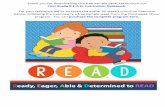 eady, Eager, Able & Determined to READ · 2018-11-14 · eady, Eager, Able & Determined to READ Thank you for downloading this free sample pack, taken from our First Grade R.E.A.D.
