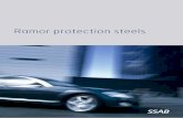 Ramor protection steels · GMAW, Solid wire EN 440 G3Si1 AWS A5.18 ER70S-6 OK Autrod 12.51 Ferritic SMAW, electrode EN 499 E 42 4 B 42 H5 AWS A5.1 E7018 OK 48.00 Ferritic 10 20 30