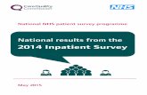 2014 Inpatient Survey · National results from the NHS Inpatient Survey 2014 5 About the Inpatient survey 2014 The 12th survey of adult inpatients involved 154 acute and specialist