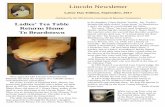 Lincoln Newsletter · The name “Shaw” has been used frequently in the family, reinforcing the connection to J. Henry Shaw. Her reaction when she was told that the table would