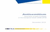 Antisemitism - Overview of data available in the …...Antisemitism Overview of data available in the European Union 2008–2018 HELPING TO MAKE FUNDAMENTAL RIGHTS A REALITY FOR EVERYONE