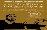 30th ANNUAL DR. MARTIN LUTHER KING, JR. Birthday Celebration · possess many of his qualities and were chosen by the community. Each year, two to three more Americans who have lived