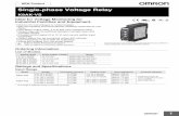 Single-phase Voltage Relay - Omron · Single-phase Voltage Relay K8AK-VS Ideal for Voltage Monitoring for Industrial Facilities and Equipment. • Monitor for overvoltages or undervoltages.