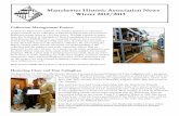 Collection Management Project - Manchester · Collection Management Project In 2012 the Manchester Historic Association initiated an important project focused on its collection of