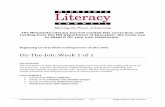On-The-Job: Week 1 of 1 - Literacy Minnesota · Jessica Grace Jones, Minnesota Literacy Council, 2012 p. 3 Beginning On-The-Job Unit Teacher Directions: Warm-Up -Materials: copies