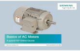 Basics of AC Motors-Chapter 1rev - SITRAIN LMS Homesitrain.us/step/pdfs/version2/Basics_of_AC_Motors.pdf · 2018-03-07 · • Identify the starting torque, pull-up torque, breakdown