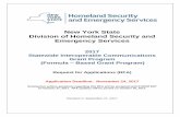 New York State Division of Homeland Security and Emergency ... · New York State Division of Homeland Security and Emergency Services 2017 Statewide Interoperable Communications Grant