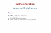 Analog and Digital Meters and Electronics/Intrumentation.pdf · Multirange ammeter :- More than one different ranges of current are available for measurement . The different ranges