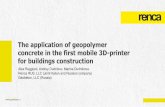 The application of geopolymer concrete in the first …...Alex Reggiani, Andrey Dudnikov, Marina Dudnikova Renca RUS, LLC (Joint Italian and Russian company) Géobéton, LLC (Russia)