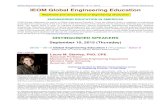 Global Engineering Education September 10 -11, 2015 IEOM ...ieomsociety.org/global-engineering-education-orlando.pdf · Global Engineering Education September 10 -11, 2015 IEOM Orlando