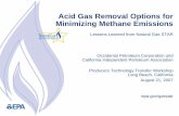 Acid Gas Removal Options for Minimizing Methane Emissions · 2017-07-28 · Acid Gas Removal Options for Minimizing Methane Emissions Lessons Learned from Natural Gas STAR Occidental