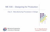 ME 530 – Designing for ProductionDesigning for Productionbozdana/ME530_5.pdf · Most mechanical parts have 3D shape alt hough sheet-metal parts are simply 2D. Parts can also be