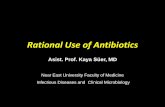 Rational Use of Antibiotics - Near East University · Rational use of antibiotics Antibiotic treatment can be : • Treating bacterial infections in accordance with culture and sensitivity