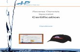 Handbook - David H. Paul, Inc. · 2020-02-28 · David H. Paul, Inc.’s (DHP’s) Reverse Osmosis Specialist Certification Program certifies the knowledge and proficiency of personnel