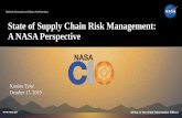 State of Supply Chain Risk Management: A NASA Perspective · Proof Supply Chain Data • Each link in the Supply Chain being able to trust the link before and after it. Pedigree •