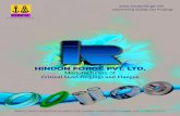 HINDON FORGE PVT. LTD. Manufacturers of Critical Steel ... · Critical Steel Forgings and Flanges Manufacturers of ... We are having a well-equipped machine and forge shop, cutting
