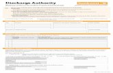 Discharge Authority Form – Release of Security and Funds for … · 2019-11-05 · • All borrowers and guarantors must sign this Discharge Authority Form and return it to Bankwest