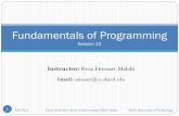 Fundamentals of Programming - Sharifce.sharif.edu/courses/92-93/1/ce153-1/resources/root...Fundamentals of Programming Session 23 These slides have been created using Deitel’sslides