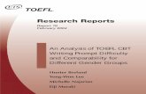 An Analysis of TOEFL CBT Writing Prompt Difficulty and Comparability for Different ... · 2016-05-19 · An Analysis of TOEFL CBT Writing Prompt Difficulty and Comparability for Different