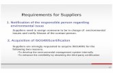 Requirements for Suppliers · 2010-03-12 · 15 3. Reporting chemical hazardous substances in delivered goods Requirements for Suppliers Nissan requests suppliers to inform the use