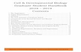 Cell & Developmental Biology Graduate Student Handbook 2018 … · 2018-10-22 · The Department of Cell & Developmental Biology (CDB) faculty together with the Graduate College have