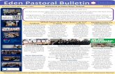 Eden Pastoral Bulletin...Eden Pastoral Bulletin Assalamu Alaikum/ Peace be with you! It’s that time of year again when we dust off our warm and wooly coats from the back of our wardrobes