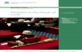 Ministers in the House of Lords...Sources: Dod's Parliamentary Companion, 1980, 1988, 1993,1998, 2002, 2006, 2011 6 Ministers in the House of Lords officers, who often attend Cabinet,