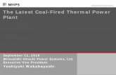 Mitsubishi Hitachi Power Systems The Latest Coal … Latest Coal-Fired...Mitsubishi Hitachi Power Systems The Latest Coal-Fired Thermal Power Plant September 11, 2018 Mitsubishi Hitachi