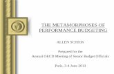 THE METAMORPHOSES OF PERFORMANCE … - Performance budgeting...THE METAMORPHOSES OF PERFORMANCE BUDGETING ALLEN SCHICK Prepared for the Annual OECD Meeting of Senior Budget Officials