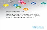 Progress on the Prevention and Control of Noncommunicable Diseases … · 2018-08-09 · Non-communicable Diseases in September. The meeting will include a review of progress on NCD