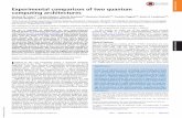 Experimental comparison of two quantum computing architectures · INAUGURAL ARTICLE COMPUTER SCIENCES Experimental comparison of two quantum computing architectures Norbert M. Linkea,b,1,