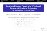 Intra-ﬁrm Dividend Repatriation Policies of German ...Project DescriptionAbstract The Lintner ModelMethodological Issues ResultsSummary Intra-ﬁrm Dividend Repatriation Policies