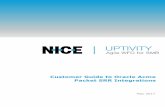 Customer Guide to Oracle Acme Packet SRR Integrations · 2019-09-10 · For questions related to NICE Uptivity configuration, consult the NICE Uptivity installation team. This integration