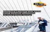Designing Learning that works Using 70:20:10 effectively · The current roles in most L&D functions are primarily educational and focused on designing, developing and delivering formal