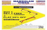 MAMBALAM · 2018-05-12 · May 13 - 19, 2018 C M Y K Page II This column is intended to help small businesses in & around T.Nagar and West Mambalam to have a cost-effective advertisement