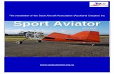 Newsletter of the Sport Aviation Association (Auckland Chapter) Inc · 2017-06-30 · The newsletter of the Sport Aircraft Association (Auckland Chapter) Inc Sport Aviator June 2017