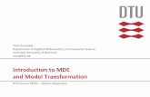 Introduction to MDE and Model Transformation to MDE...Introduction to MDE and Model Transformation 4/46 MDD in a nutshell MDD (partially) automates software development. Main principle