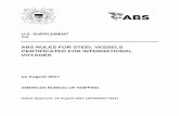 ABS RULES FOR STEEL VESSELS CERTIFICATED FOR … · The controlling documents pertaining to vessels enrolled in ACP are 1974 SOLAS, as amended, MARPOL 73/78, as amended, NVIC 2-95,
