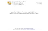 Web Accessibility - Assessment and Implementation · Web viewWeb Site Accessibility Assessment and Implementation Introduction Intended Audience The intended audience for this document