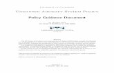 Unmanned Aircraft System Policy Policy Guidance Document · non-binding guidance to assist in the implementation of the Presidential Unmanned Aircraft System Policy (Policy), including