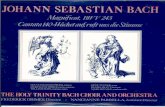 JOHANN SEBASTIAN BACH Magnificat, Cantata140 ......days of the church year for which they were written. Bach, as cantor of St. Thomas Church (Lutheran) in Leipzig from 1723 to 1750,
