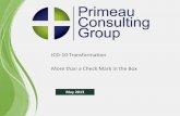 ICD-10 Transformation: More than a Check Mark in the Box · Project Management Software . Functional Areas & ... Coding Productivity Coding Accuracy P&P’s . Additional Support: