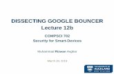 Dissecting Google Bouncer - Computer Science · 2019-03-28 · Top right corner for field customer or partner logotypes. See Best practice for example. Slide title 40 pt Slide subtitle