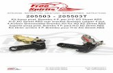 ISTRUZIONI - INSTRUCTION - ANLEITUNG - INSTRUCCIONES ...EN) Connect to 15 Nm OEM brake line and purge brake system. Attention! use only DOT 4 brake fluid. D) Koppeln zu 15 Nm die OEM