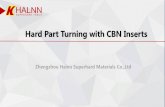 Hard Part Turning with CBN Inserts · 2020-03-10 · will have Compressive stress when with traditional cbn inserts roughing the ball screw raceway, it will be easily make the insert