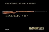 SAUER 404 · 2019-11-23 · 404.02 19 1. GeNeRAl NoteS Before using your SAUER 404, attentively read the operating instructions. Keep the operating instructions in a safe place for