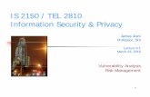 IS 2150 /TEL/ TEL 2810 Information Security & Privacy · Typyp / yes/layers of Penetration Testing Black Box (External Attacker) External attacker has no knowledge of target system
