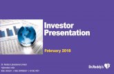 Investor Presentation - Dr.Reddy's€¦ · Investor Presentation - 2017 Dr. Reddy’s Laboratories Ltd. 9 Formulation manufacturing infrastructure and ... 2012 2014 2010 BIOLOGICS