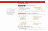 Rewriting Equations and Formulas 1-5.pdfSection 1.5 Rewriting Equations and Formulas 37 Using a Formula for Area You own a rectangular lot that is 500 feet deep. It has an area of